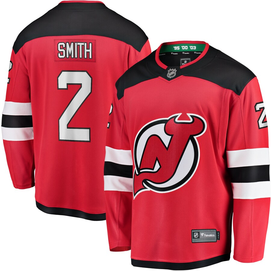 Men's New Jersey Devils Brendan Smith #2 Red Jersey